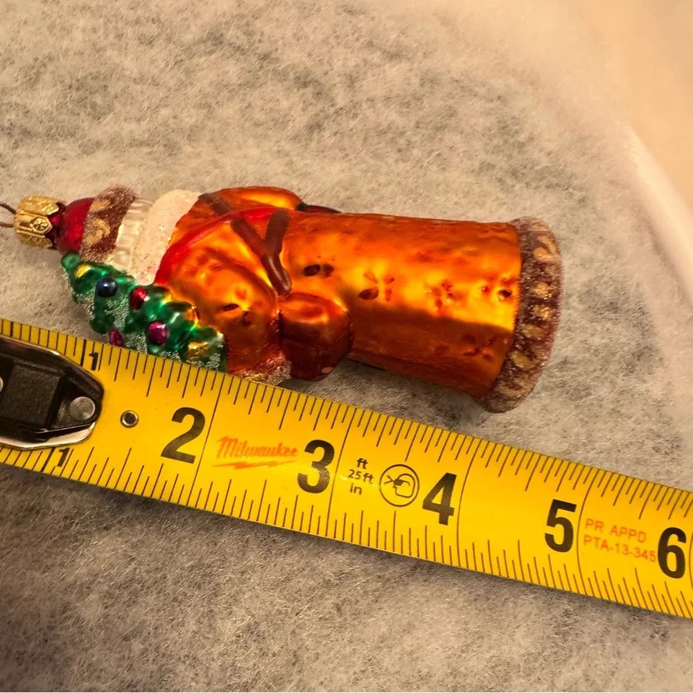 Christopher Radko Gold Balmoral Santa Christmas Ornament Vintage Orange‎ Robe